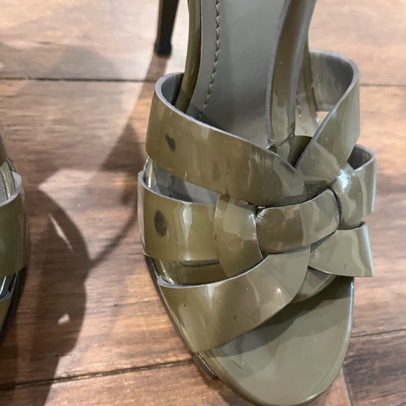 YSL Tribute Sandals Size 37- Green/Gray - Picture 6 of 10
